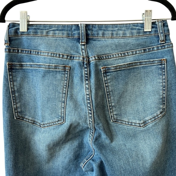 OAT NY JEANS 29 HIGH RISE STRAIGHT LEG SPLIT HEM CASUAL PREPPY WEEKEND COMFY - Picture 5 of 11